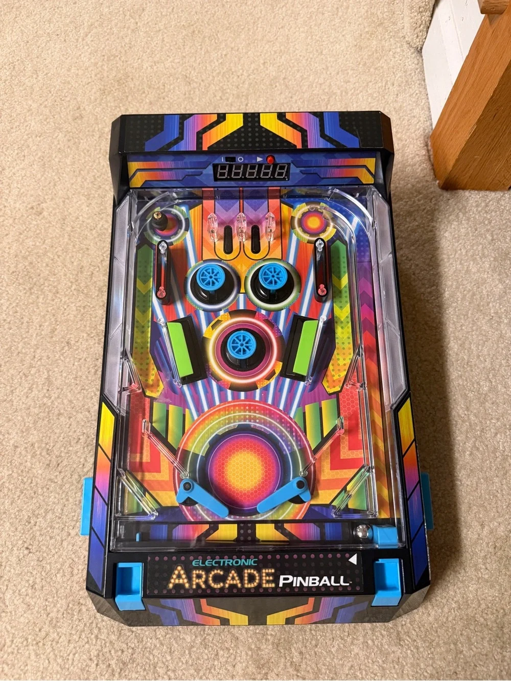 Electronic Arcade Pinball Machine - Rainbow Graphic